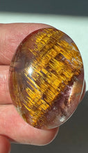 Load image into Gallery viewer, Cacoxenite in Quartz Cabochon with Amethyst
